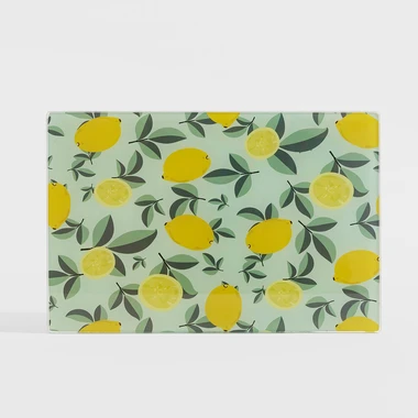 Skleněná krájecí deska, citrony, 20x30 cm