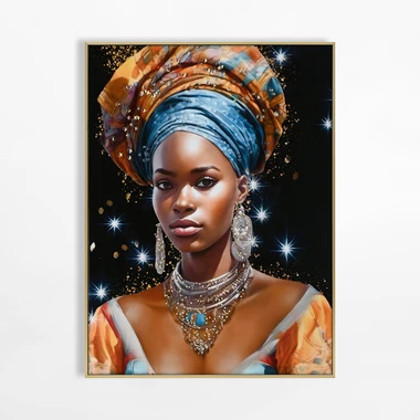 Barevný obraz na plátně AFRIKA ŽENA II 62x82 cm