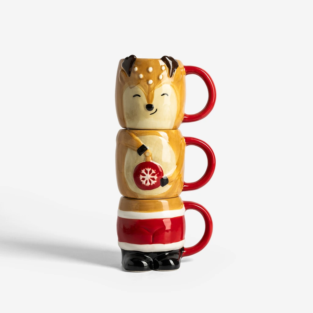 Sada 3 vánočních hrnků Mikuláš 280 ml MIX