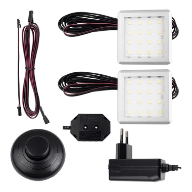 Osvětlení SQUARE 2-bodové, s vypínačem, teplá barva