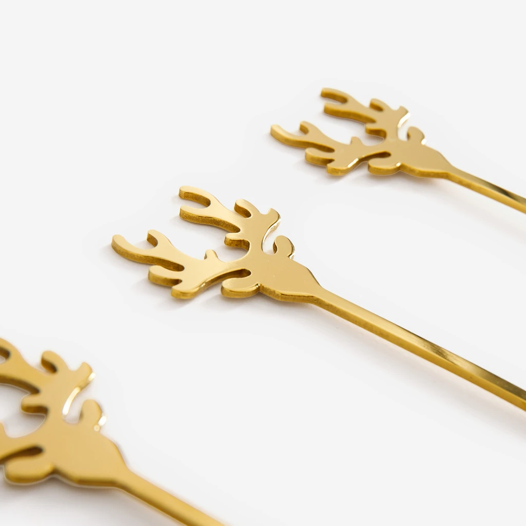 Sada lžiček s ozdobným koncem RUDOLF 4 ks