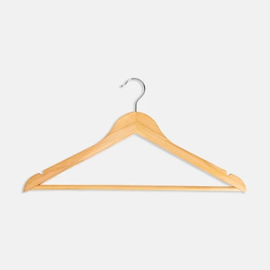 Sada 4 dřevěných ramínek, přírodní