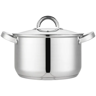 Stříbrný nerezový hrnec GAMMA 4,6 l