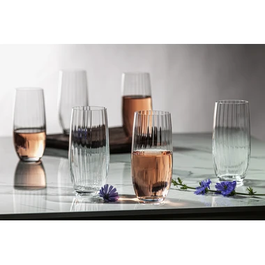 Sada 6 vysokých sklenic WATERFALL 350 ml