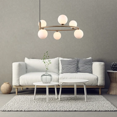 Závěsné svítidlo 6 koulí AMILY zlaté