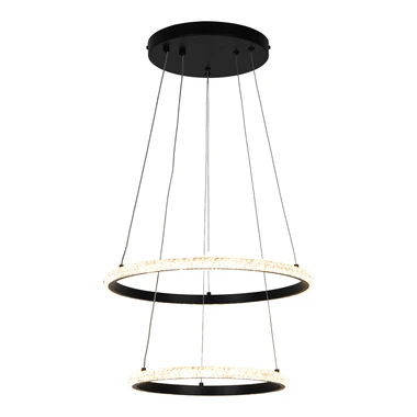 Závěsná lampa 2 prstence černá RIDE LED