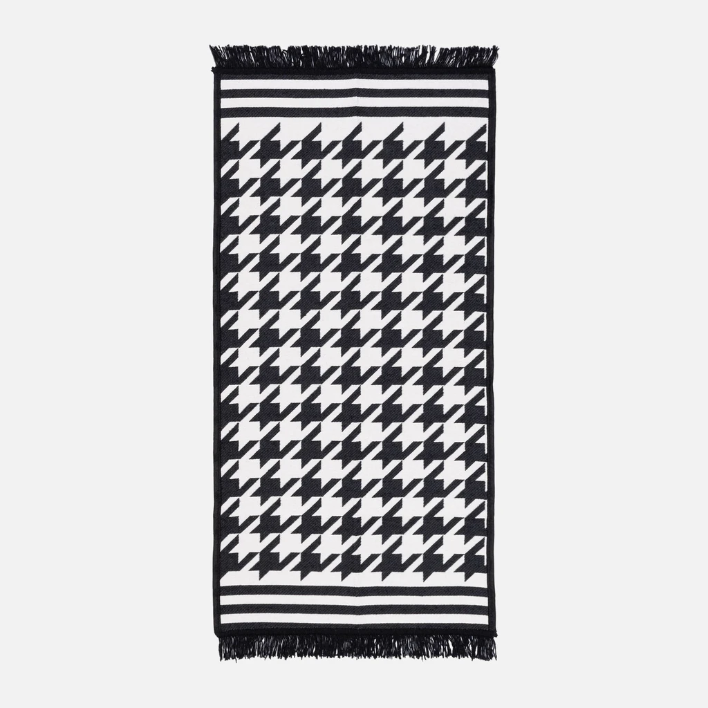 Černo-bílý koberec s pepitovým vzorem ALBORG 50x80 cm