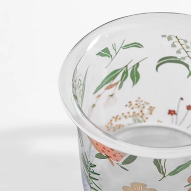 Skleněný hrnek KVĚTINY 350 ml