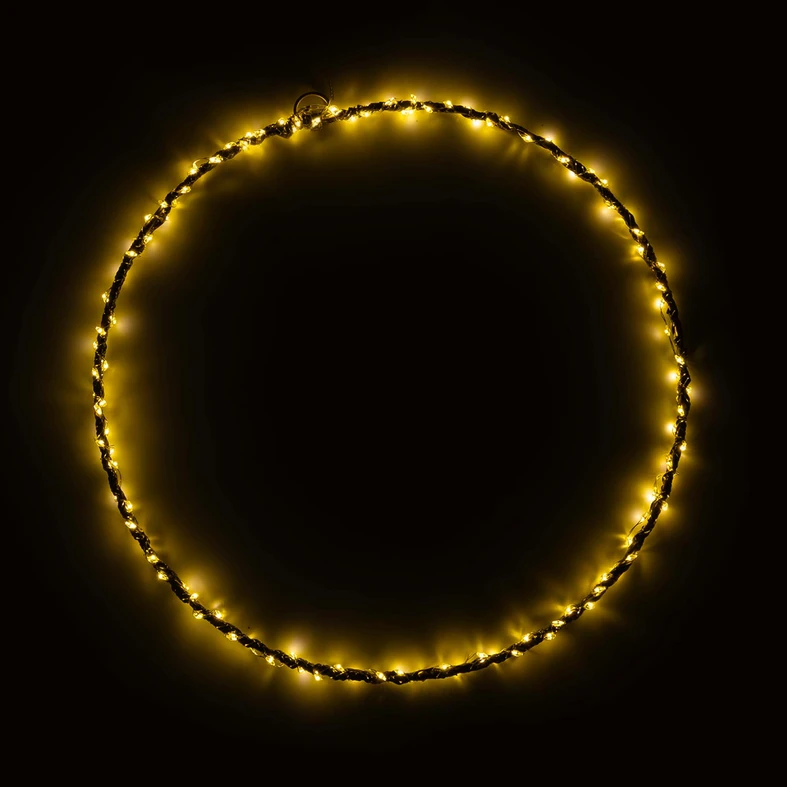 Osvětlení dekorace LED kulaté zlaté 30 cm