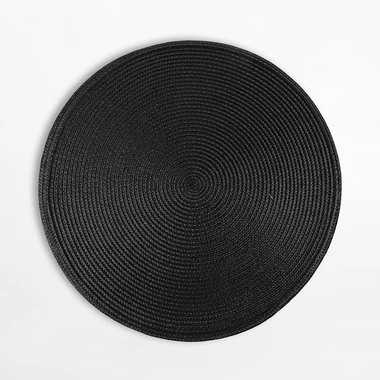 Sada 2 černých prostírání 38 cm