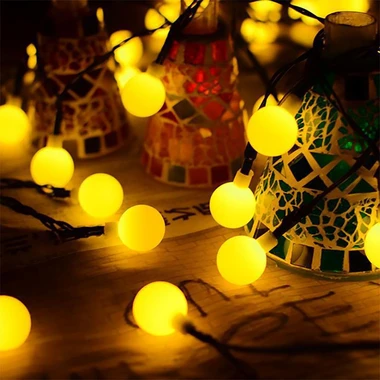 LED venkovní dekorativní girlanda IP44 bílé žárovky 5M