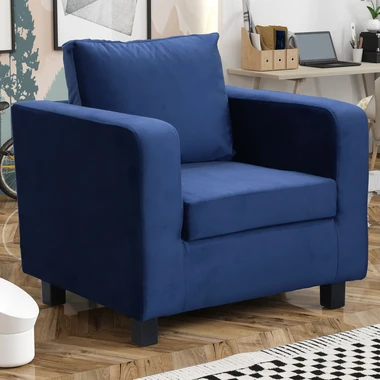 Čalouněné křeslo MINI MAX I tmavě modré