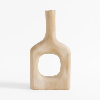 Dřevěná váza s otvorem 35 cm
