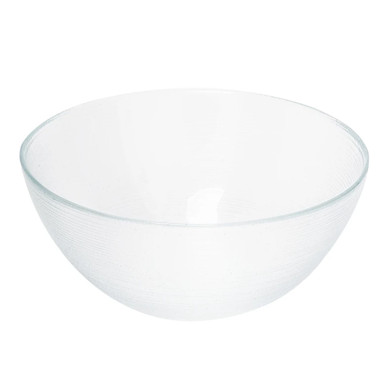 Skleněná mísa na salát s pruhy 15x6,5 cm