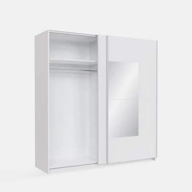 Zrcadlová skříň s posuvnými dveřmi NOLA bílá