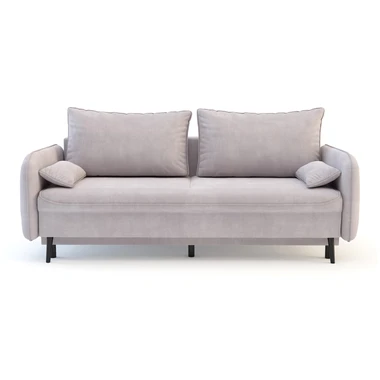 Pohovka šedorůžová VAMOS, černé nohy