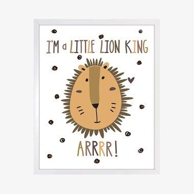 Obraz s lvem a nápisem LION 40x50 cm