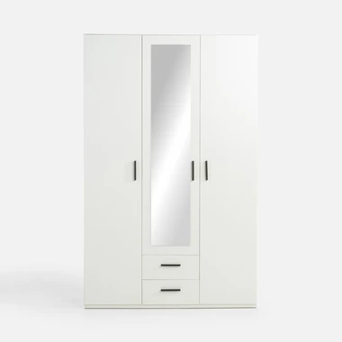 Třídveřová šatní skříň se zrcadlem TRAWEN