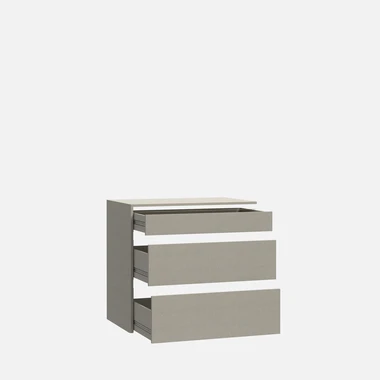 Sada 3 zásuvek do šatní skříně II 83,5 cm šedá.