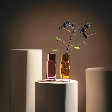 Skleněná váza JANTAR 7x19 cm