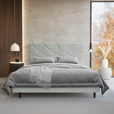 Světle béžová čalouněná postel ARIA ALTO 160x200cm