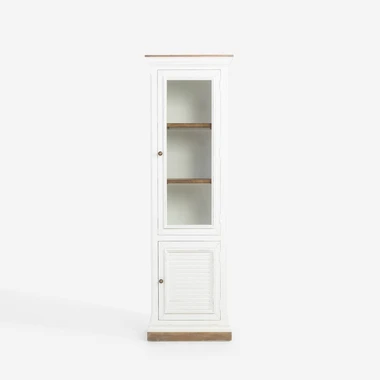 Rustikální vitrína starý ořech ALVERA 60 cm