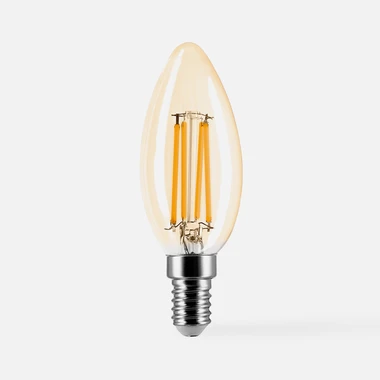 LED žárovka teplá barva ORO-AMBER-E14-C35-4W-WW