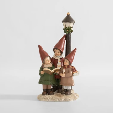 Figurka sváteční KOLÉDNÍCI červeno-zelená