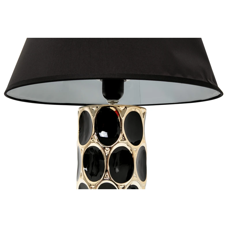 Stolní lampa keramická černo-zlatá 55 cm