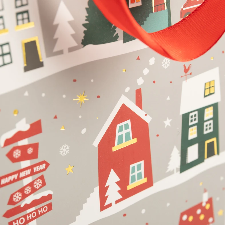 Dárková vánoční taška na láhev MIX