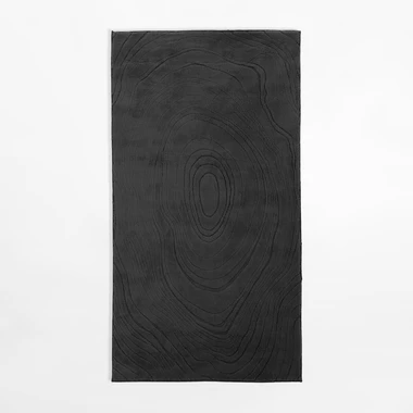 Černý moderní koberec ACTION, 80x150 cm