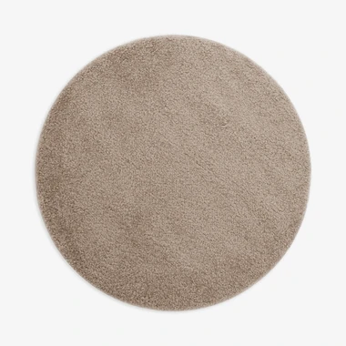 Kulatý koberec FURRY, béžový, 100 cm