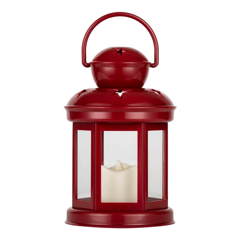 LED lucerna červená 19 cm