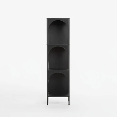 Černý kovový regál HOCCA 133,5 cm