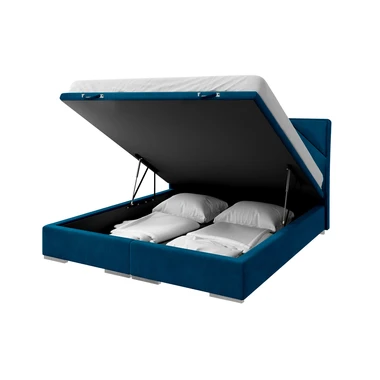 Postel boxspring safírově modrá LEONARDO 160x200 cm