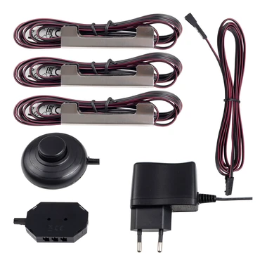 Osvětlení 3-bodové KLIPS LED INOX, studená barva