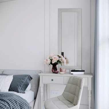 Zrcadlo v šedém rámu DIAME 56x146 cm