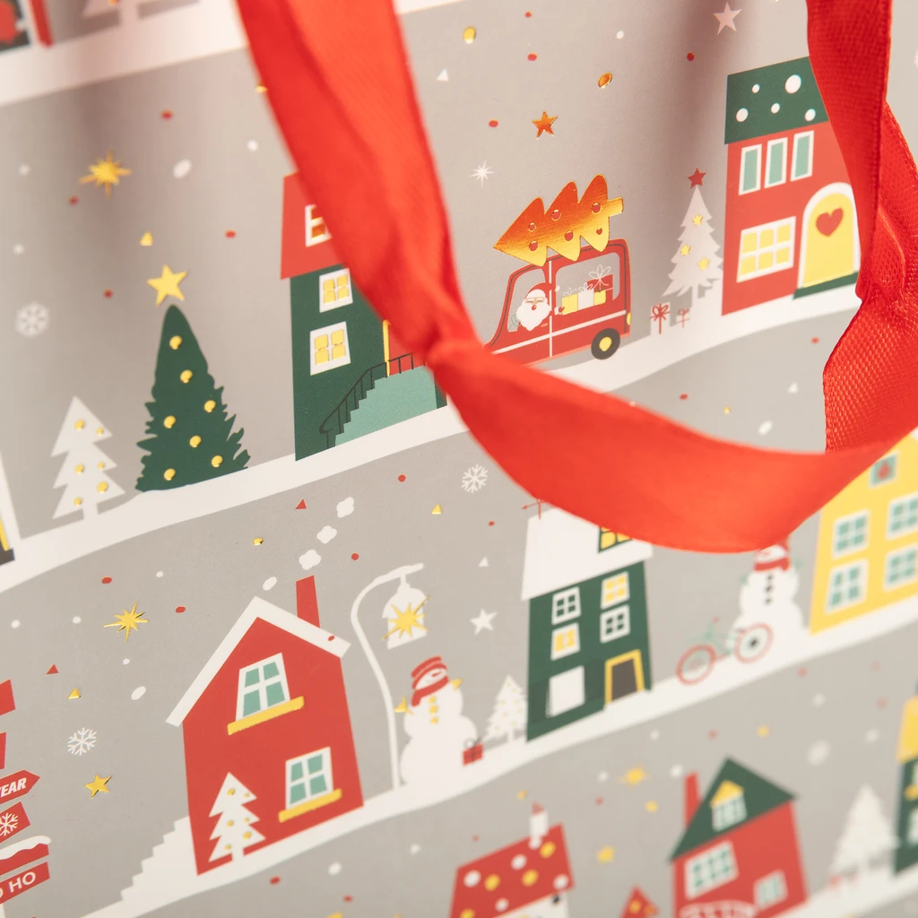 Dárková taška vánoční motiv 23 cm MIX