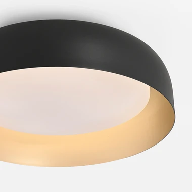 Černo-zlaté stropní LED svítidlo s dálkovým ovládáním OSKO 40 cm