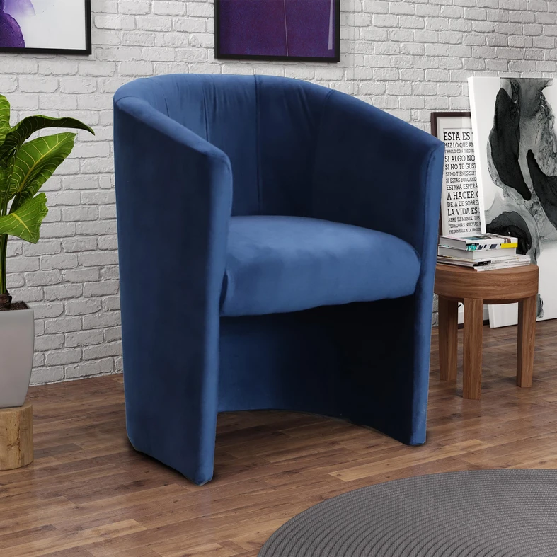 Čalouněné křeslo KORA tmavě modré