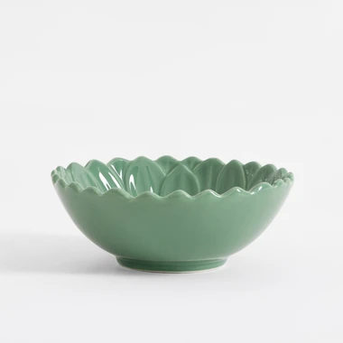 Zelená miska s květinovým vzorem 500 ml