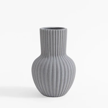 Šedá váza 19,8 cm