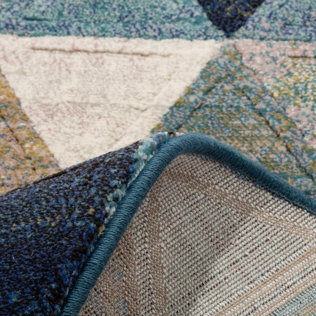 Kulatý koberec v trojúhelnících SORRENTO 160 cm