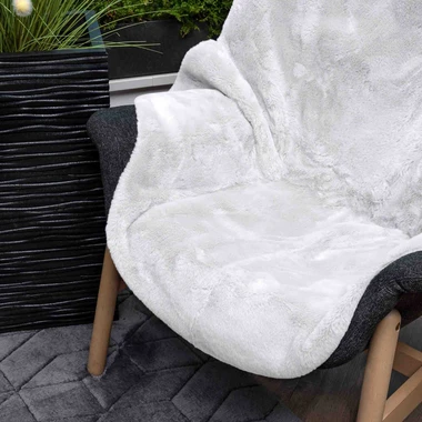 Bílý koberec z umělé kožešiny RABBIT 60x90 cm