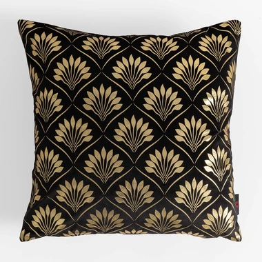 Černý dekorační povlak na polštář DEKAR 45x45 cm