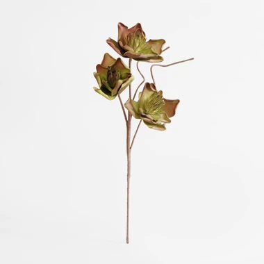 Umělá zeleno-hnědá květina 70 cm