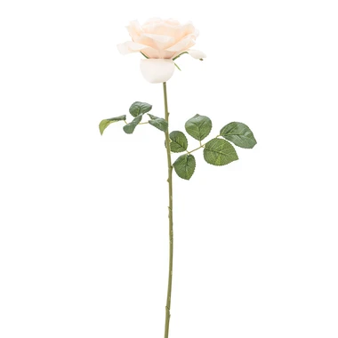 Umělá květina RŮŽE bílá 53 cm