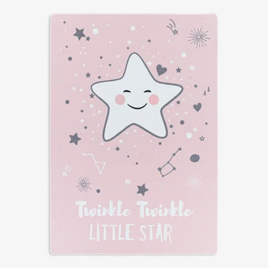 Růžový koberec s hvězdou PLAY 120x170 cm