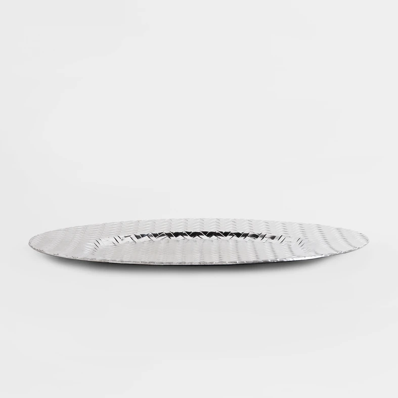 Dekorační talíř podtalíř stříbrný 33 cm