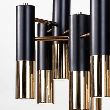 Černo-zlaté závěsné svítidlo ORINO